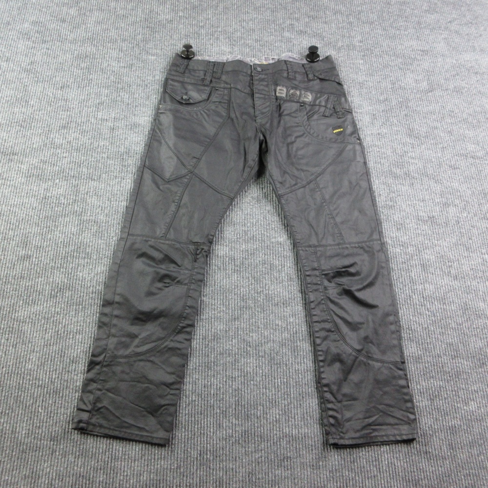 883 Police Pants Mens 36 Black OSSA Cargo Slim Tapered Multi-Pocket 36x31*